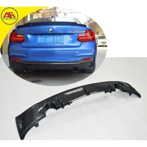 AG carbon fiber back bumper diffusor car rear diffuser rear bottom lip for BMW F22 228i M235i M-sport 2014