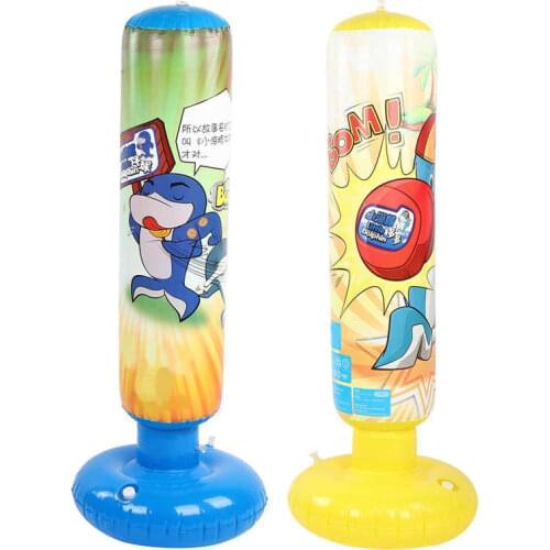 125cm Inflatable Boxing Bag Adult Children Boxing Punch Kicking Sandbag PVC Inflatable Gym Kids Boxing Training Target Toys