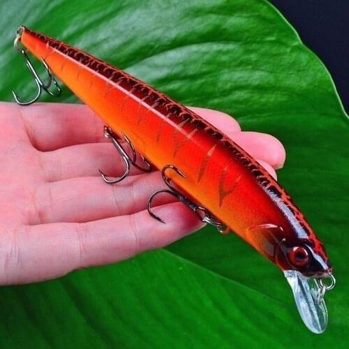 1PCS 14cm 18.5g 3D Bionic Minnow Fishing Lure Hard Bait with 3 Fishing Hooks Fishing Tackle Lure 3D Eyes Free Shipping
