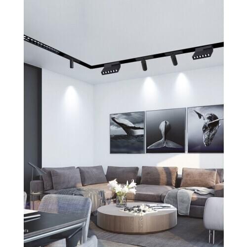 1pcs LED Track Spotlight 6W 12W Magnetic Suspended Ceiling Lamp LED Magnetic Track Lighting for Home Clothing Shoes Shop Stores