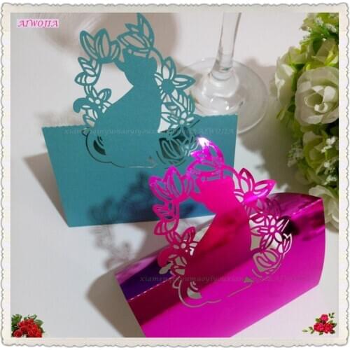 10pcs Laser Cut Cat Shape Seat card Creative Table Name Card Wedding Table Decoration Place Cards Birthday Party Supplies 6z