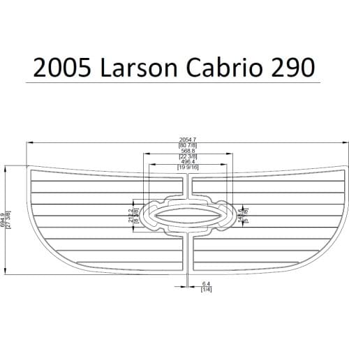 2005 Larson Cabrio 290 Swim Platform Pad Boat EVA Teak Decking 1/4" 6mm