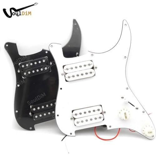 3 Ply Black White Loaded Prewired Electric Guitar Pickguard Pickup HH Pick Guard Pickups Electric Guitar Parts Replacement
