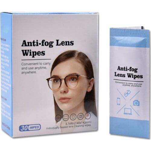 30Pcs Anti-Fog Quick-Dry Antifog Lens Wipes Eyeglasses Antifog Cleaning Wipes F3MF