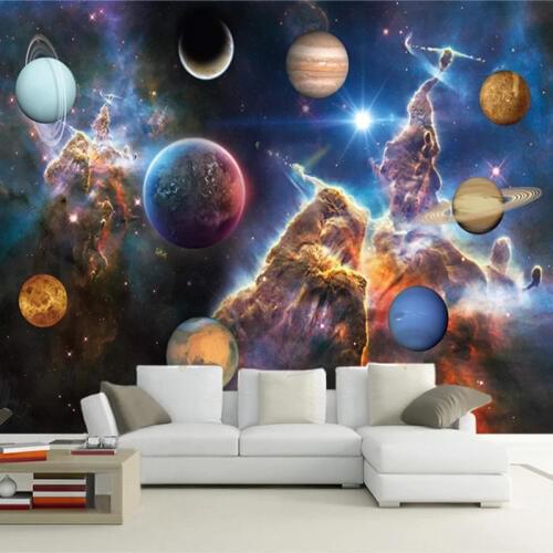 3D Wallpaper Modern Universe Galaxy Photo Wall Murals Childrens Bedroom Living Room Home Decor Wallpaper For Walls 3 D Frescoes