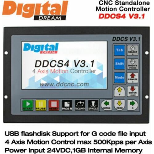 4 Axis Motion Controller Offline CNC 500KHz CNC Standalone Control DDCS V3.1