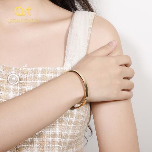 Custom name Lovers Personalised Gifts Stainless Steel Bracelet For Men Women 3 Color Bangle Engrave Name Family Jewelry