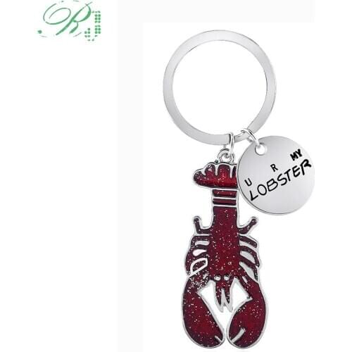 RJ TV Friends U R My Lobster Monica Door Lover Keychains Pendants Central Perk Coffee Time Keyring Choker Gift Couple Jewelry
