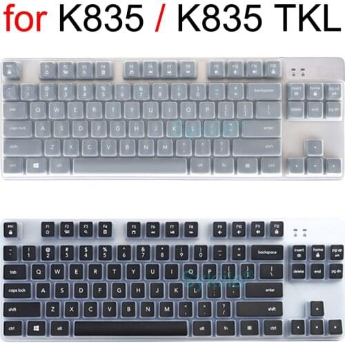 Keyboard Cover for Logitech K835 for Logi K835 TKL Mechanical Keyboard Protective Protector Skin Case Clear Silicone TPU