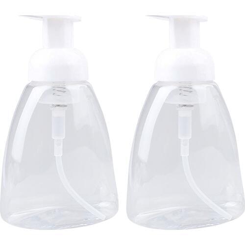 2PCS 300ml Plastic Bathroom Hotel Liquid Soap Foam Dispenser Clear Foam Make Up Shampoo Lotion Containers Bottle