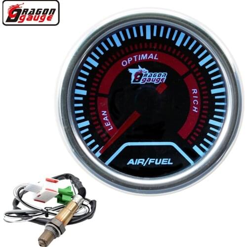 Dragon gauge Universal 52mm Air Fuel Ratio Car LED Gauge Electtro Luminescent Air Fuel gauge meter Exhaust Temp Free shipping