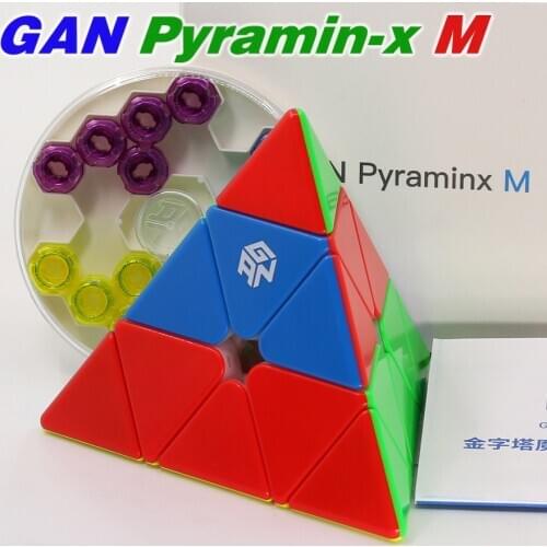 GAN magic cube GAN Pyramid 3x3x3 Magnetic Enhanced Core Positioning Magnet Stickerless Triangle 4 Faces porfessional speed cubes