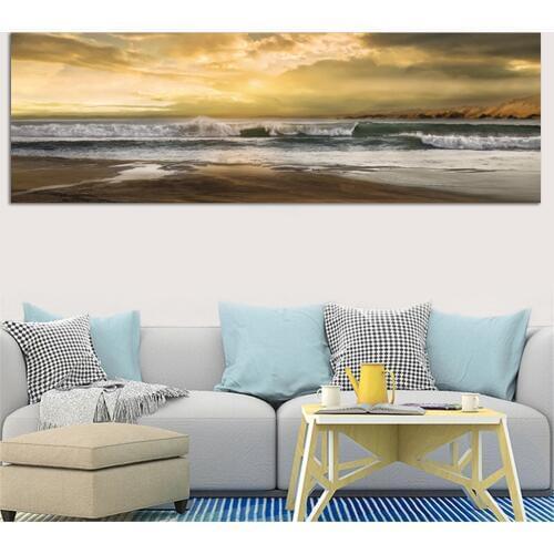 GOODECOR large size single panel wall art canvas seascape paintings on canvas the sea home decor canvas prints no frame dropship