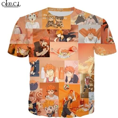HX Anime Haikyuu Volleyball Junior T-Shirts for Mens Women Short Sleeve 3D Print Summer Harajuku Tee Shirt Drop Shipping