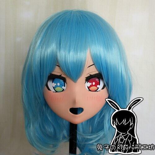 Rabbit 104) Resin Cross Dressing Pretty Lolita Girl Head BID Doll Mask Japanese Anime Dong Fang Project Kigurumi Mask Cosplay
