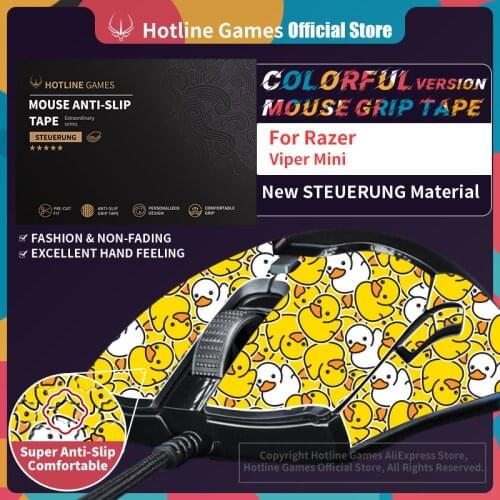 Hotline Games Mouse Grip Tape for Razer Viper Mini Gaming Mouse Anti-Slip Tape [Color-Cute Duck]