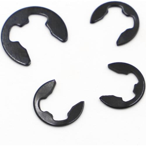 M1.2 M1.5 M2 M3 M3.5 M4 M5 M6 M7 M8 M9 M10 - M24 Black 65mn Steel E Clip Circlip Retaining Ring Washer for Shaft Fastener GB896