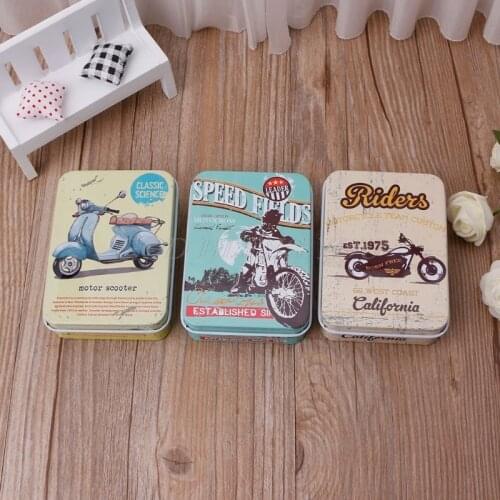 Mini Tin Metal Storage Box Candy Can Jewelry Holder Jar Coin Earrings Headphones Drop Shipping