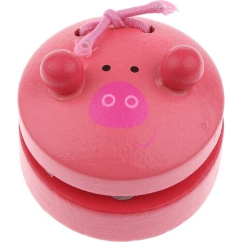 Cartoon Castanet Wooden Hand Clapper Musical Instrument Toy For Kids