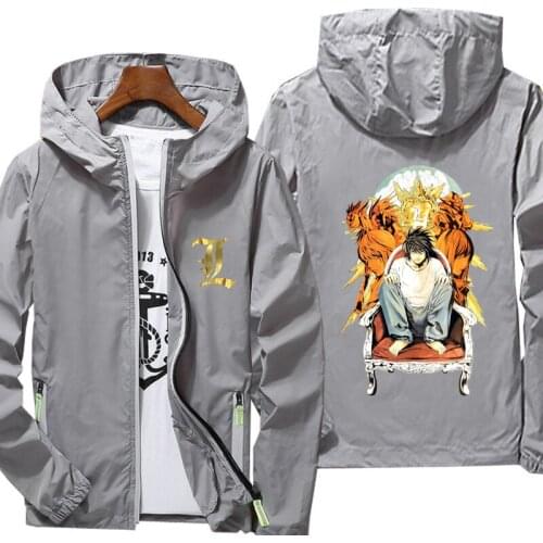 Mens Quick Dry Coat Sunscreen Waterproof UV Women thin Outwear Ultra-Light Windbreake Death Note Jacket