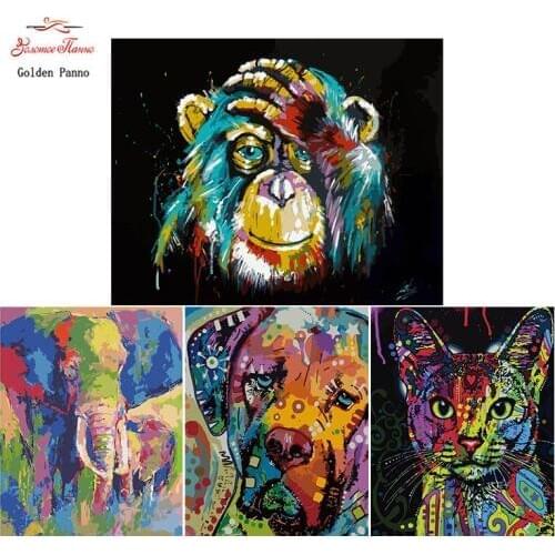 Golden Panno,Needlework,Embroidery,DIY Animal Painting,Kits,14ct Painted animals,Sets For Embroidery,Christmas28