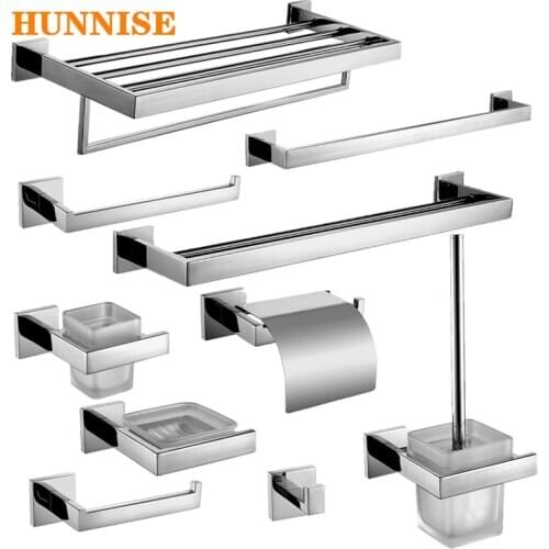 Bathroom Hardware Set, Mirror Chrome Bathroom Hardware Set of Stainless Steel Bathroom Hardware, Chrome Bath Towel Rack Holder