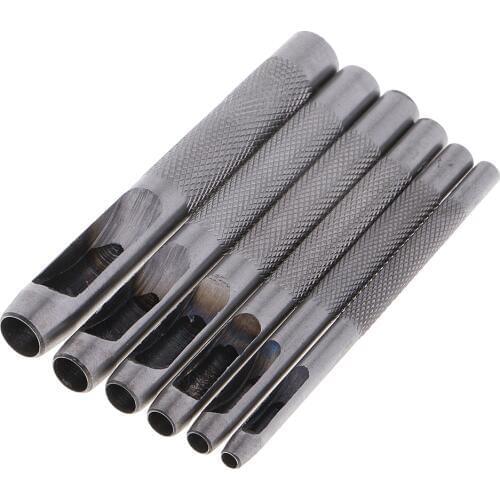 6Pcs Hollow Punch Set Hole Cutting Leather Plastic Paper Gaskets Tools 3/4/5/6/7/8/mm