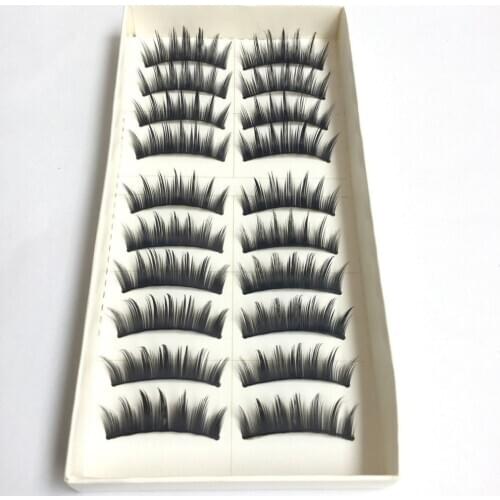 20pcs/set Cotton Stalk Eyelashes False Eyelashes Natural Long Black Fake Eyelashes Makeup Tool Eyelash Extension Fake Eye Lashes