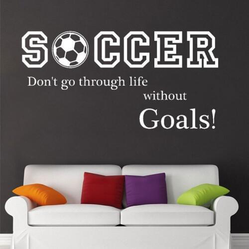 Wall Decal Quotes Soccer Don't Go Through Sport Decals Gym Decor Sticker Z119