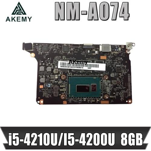 NM-A074 For Lenovo Yoga 2 Pro Laptop Motherboard 5B20G38213 VIUU3 NM-A074 i5-4210U/I5-4200U CPU 8GB original mothebroard