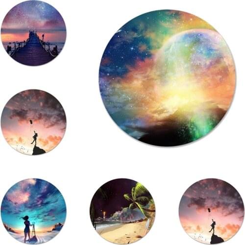 New Arrival Art Star Tree Sky Space Badge Brooch Pin Accessories For Clothes Backpack Decoration gift