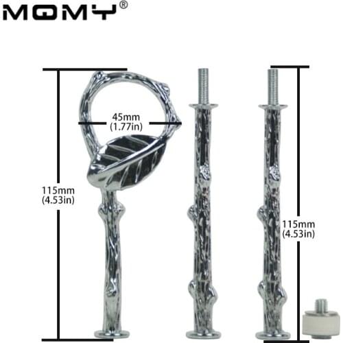 Wholesale Dessert Display 3 Tier Metal leaf Bread Cake Stand Fitting and handle