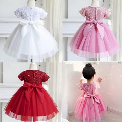 Princess Girl Dress Pageant Party Tutu Birthday Chidlren Clothes Flower Girls Fow Wedding Little Girl Kids Dresses Baby Clothes
