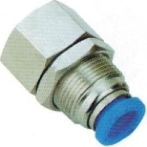 Air Bulkhead Female Couple OD6MM 1/8''BSPT connector SNS Pneumatic Components one touch quick pneumatic push in fitting SPMF6-01