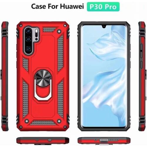 Luxury Magnetic Ring Phone Case For Huawei P30 P20 Lite Shockproof Armor Stand Cover For Huawei Mate 20 Lite P Smart Case