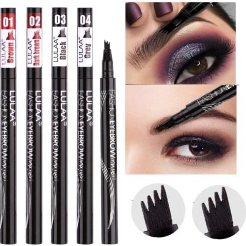 4 Fork Tip Eyebrow Pen Microblading Eyebrow Pen Waterproof Tattoo Long Lasting Eye Brow Pencil Hot Sale Makeup Tools TSLM1