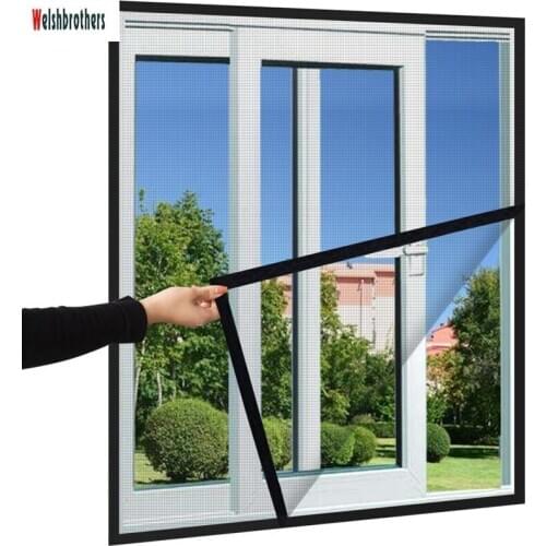 Screenwindowscreen net self-adhesive velcro household self-installed anti-mosquito sand curtain disassembly free punch curtains