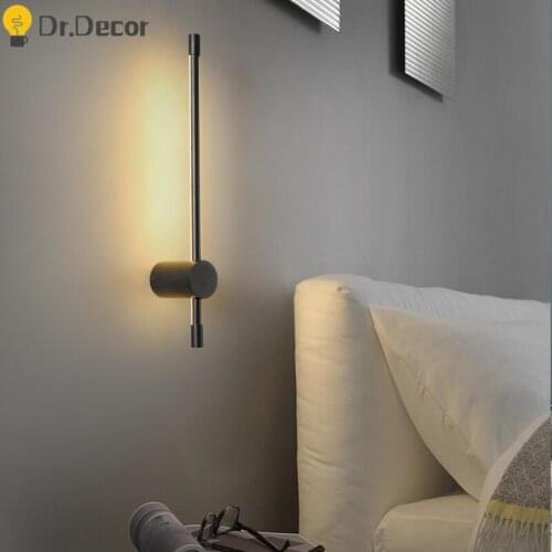 Modern Strip LED Wall Light Nordic Loft Wandlamp Bedroom Bedside Decor Wall Lamp Indoor Lighting Aisle Wall Sconce Light Fixture