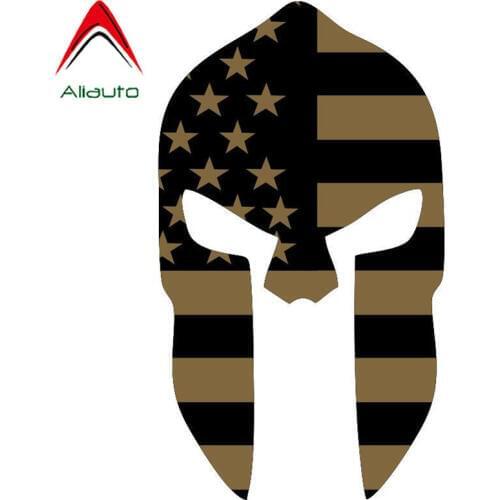 Aliauto Fashion Car Stickers Film Classics Spartan Helmet Coyote Vinyl Decals for Opel Astra Kia Chevrolet Audi B8, 16cm*9cm