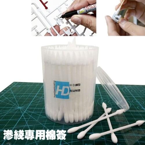 For Model Coloring Painting Seepage Line Clean Cotton Swab(100pcs/bag)