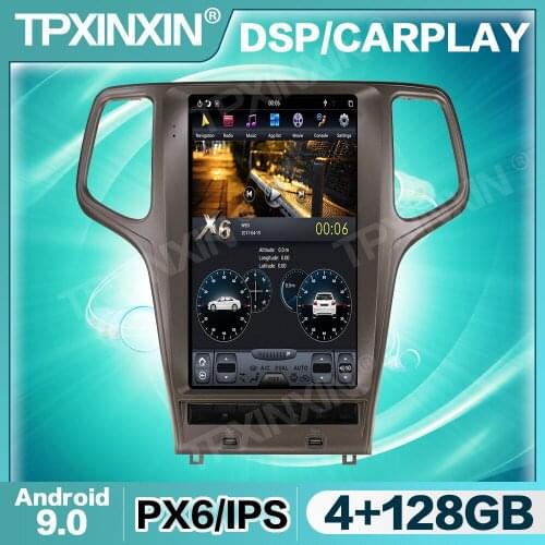 128GB Tesla IPS Touch Screen For Jeep Cherokee 2014 - 2018 Android 9.0 Car Radio Multimedia Video DVD Player Navigation GPS 2din