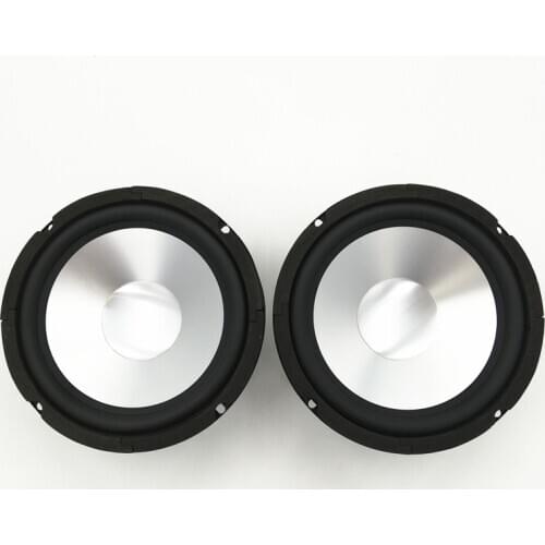 2pcs High Quality 6.5 inch 165mm 300W 4 Ohm Rubber Side Silver Aluminium Basin Car Audio System Mid-range Speaker Wholesale