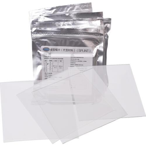 1 bag Dental Splint 1/1.5/2mm Thermoforming Material Sheet Oral Denture Model Mold Slice For Vacuum Forming Hard 127*127mm