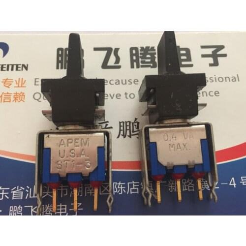 1PCS French APEM ST1-3 button switch 3 feet 3 gears with stand vertical double reset left and right shaking head rocker