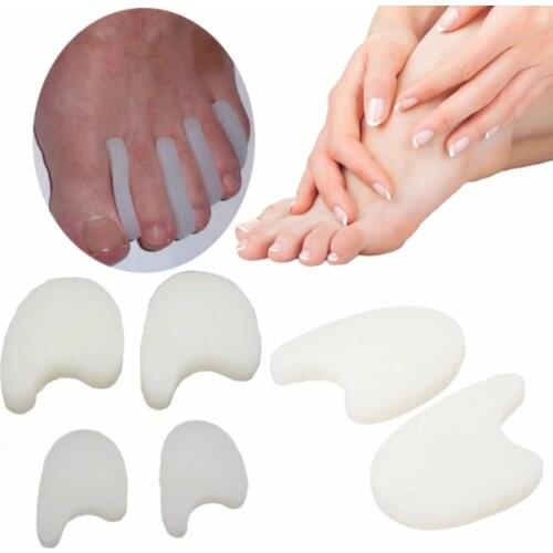 2x Silicone Gel Toe Wedge Separators Polymer Pad Foot Protector Spacers Cushion U2JD