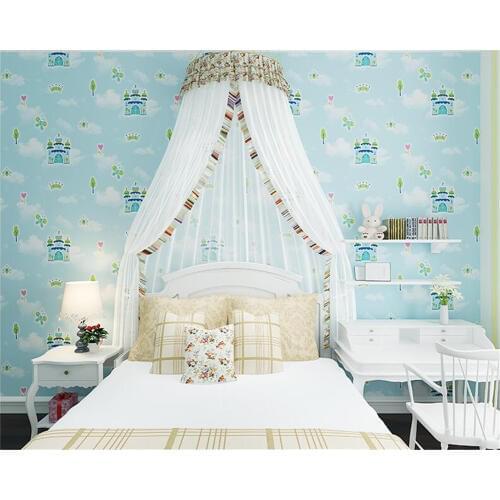 Beibehang Mediterranean personality non-woven 3d wallpaper warm childrens room boy bedroom background study wall paper tapety
