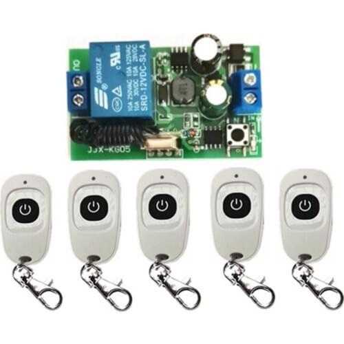 433Mhz Wireless RF Remote Control Light Garage Switch 10A Relay Output Radio AC85-250V1CH Channel Receiver Module +Transmitter
