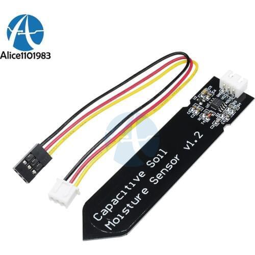 5PCS Capacitive Soil Moisture Reed Magnetron Sensor V1.2 Corrosion Resistant For Arduino Module Switch Board Wire Wide Voltage
