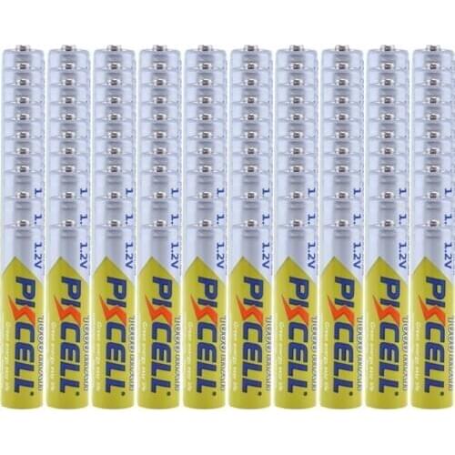 100PC PKCELL 1.2V NIMH AAA Rechargeable Battery AAA 1000mA Ni-MH Battery 3A Batteries for Camera Flashlights Toys