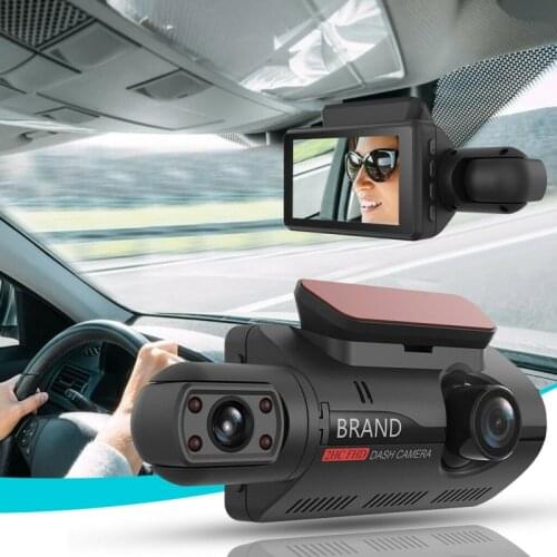 A68 1080P Dual Lens Car DVR Dash Cam USB2.0 Video Recorder G-Sensor Front And Inside Secret Cam Vehicle Motion Detection Camera